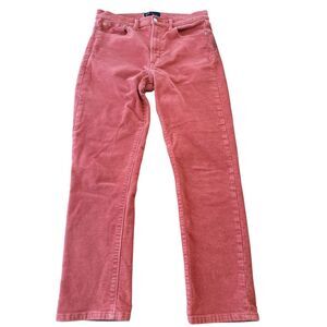 Gap Denim Womens Size 8/29 Cigarette High Rise Corduroy Pants Salmon Red